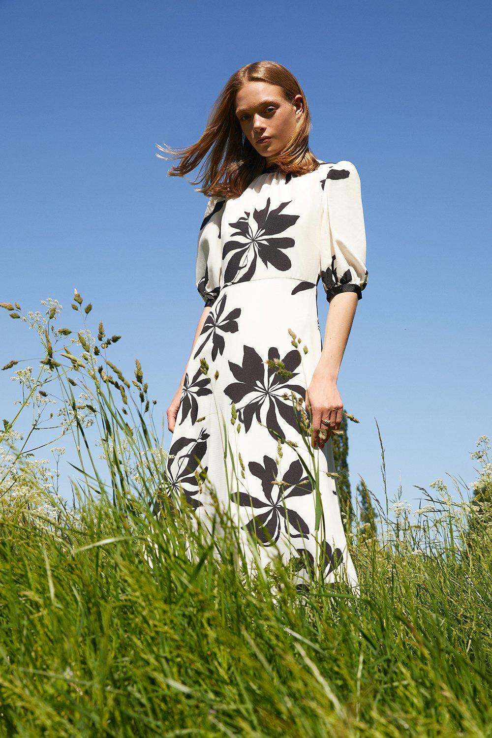 Mixed Floral Midi Dress | Oasis
